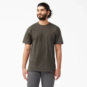 Camiseta de manga corta con bolsillo de tejido grueso