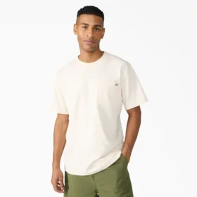 Camiseta de manga corta con bolsillo de tejido grueso