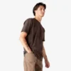Camiseta de manga corta con bolsillo de tejido grueso