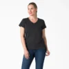 Camiseta de manga corta con cuello en V para mujer