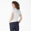 Camiseta de manga corta con cuello en V para mujer