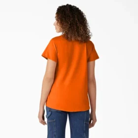 Camiseta de manga corta con cuello en V para mujer