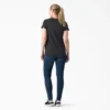 Camiseta de manga corta con cuello en V para mujer