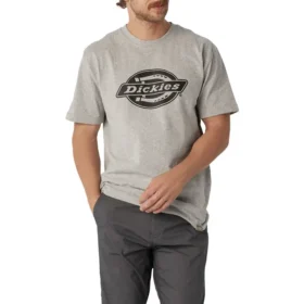 Camiseta de manga corta de peso pesado con logotipo