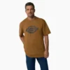 Camiseta de manga corta de peso pesado con logotipo