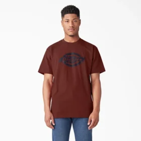 Camiseta de manga corta de peso pesado con logotipo