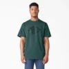 Camiseta de manga corta de peso pesado con logotipo