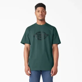 Camiseta de manga corta de peso pesado con logotipo