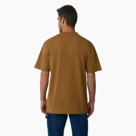 Camiseta de manga corta de peso pesado con logotipo