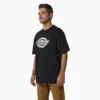 Camiseta de manga corta de peso pesado con logotipo