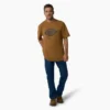 Camiseta de manga corta de peso pesado con logotipo