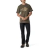 Camiseta de manga corta de peso pesado con logotipo