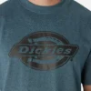 Camiseta de manga corta de peso pesado con logotipo