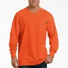Camiseta de manga larga con bolsillo de neón de tejido grueso