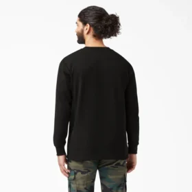 Camiseta de manga larga con bolsillo de tejido grueso