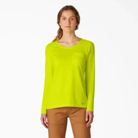 Camiseta de manga larga con bolsillo refrescante para mujer