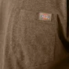 Camiseta de manga larga con bolsillo, tejido de punto jaspeado de peso pesado