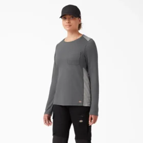 Camiseta de manga larga con bolsillo Temp-iQ® 365 para mujer