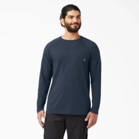 Camiseta de manga larga con bolsillo y tecnología refrescante