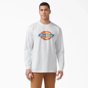 Camiseta de manga larga con gráfico del logotipo tricolor
