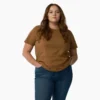 Camiseta de pantalón corto con bolsillo para mujer, talla grande, tejido grueso Camiseta de pantalón corto con bolsillo para mujer, talla grande, tejido grueso
