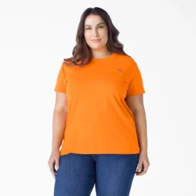 Camiseta de pantalón corto con bolsillo para mujer, talla grande, tejido grueso