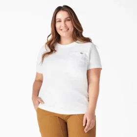 Camiseta de pantalón corto con bolsillo para mujer, talla grande, tejido grueso