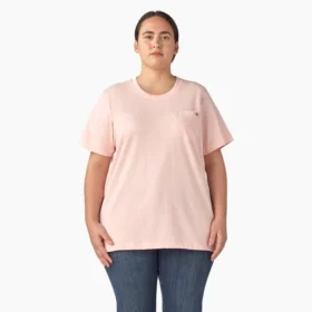 Camiseta de pantalón corto con bolsillo para mujer, talla grande, tejido grueso