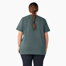 Camiseta de pantalón corto con bolsillo para mujer, talla grande, tejido grueso