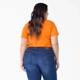 Camiseta de pantalón corto con bolsillo para mujer, talla grande, tejido grueso