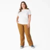Camiseta de pantalón corto con bolsillo para mujer, talla grande, tejido grueso Camiseta de pantalón corto con bolsillo para mujer, talla grande, tejido grueso