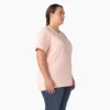 Camiseta de pantalón corto con bolsillo para mujer, talla grande, tejido grueso Camiseta de pantalón corto con bolsillo para mujer, talla grande, tejido grueso