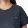 Camiseta de pantalón corto con bolsillo para mujer, talla grande, tejido grueso Camiseta de pantalón corto con bolsillo para mujer, talla grande, tejido grueso