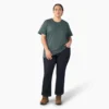 Camiseta de pantalón corto con bolsillo para mujer, talla grande, tejido grueso Camiseta de pantalón corto con bolsillo para mujer, talla grande, tejido grueso