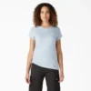 Camiseta de pantalón corto con bolsillo y efecto refrescante para mujer Camiseta de pantalón corto con bolsillo y efecto refrescante para mujer