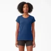 Camiseta de pantalón corto con bolsillo y efecto refrescante para mujer Camiseta de pantalón corto con bolsillo y efecto refrescante para mujer