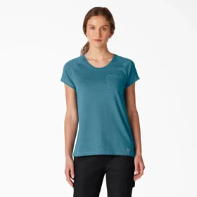 Camiseta de pantalón corto con bolsillo y efecto refrescante para mujer