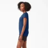 Camiseta de pantalón corto con bolsillo y efecto refrescante para mujer Camiseta de pantalón corto con bolsillo y efecto refrescante para mujer