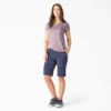 Camiseta de pantalón corto con bolsillo y efecto refrescante para mujer Camiseta de pantalón corto con bolsillo y efecto refrescante para mujer