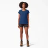 Camiseta de pantalón corto con bolsillo y efecto refrescante para mujer Camiseta de pantalón corto con bolsillo y efecto refrescante para mujer