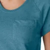 Camiseta de pantalón corto con bolsillo y efecto refrescante para mujer Camiseta de pantalón corto con bolsillo y efecto refrescante para mujer