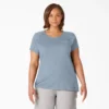 Camiseta de pantalón corto con bolsillo y tecnología de refrigeración para mujer talla grande Camiseta de pantalón corto con bolsillo y tecnología de refrigeración para mujer talla grande