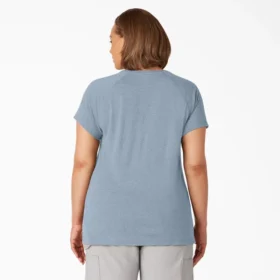 Camiseta de pantalón corto con bolsillo y tecnología de refrigeración para mujer talla grande