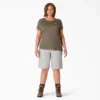 Camiseta de pantalón corto con bolsillo y tecnología de refrigeración para mujer talla grande Camiseta de pantalón corto con bolsillo y tecnología de refrigeración para mujer talla grande