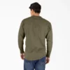 Camiseta Henley de manga larga de tejido grueso jaspeado Camiseta Henley de manga larga de tejido grueso jaspeado