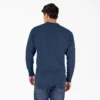 Camiseta Henley de manga larga de tejido grueso jaspeado Camiseta Henley de manga larga de tejido grueso jaspeado