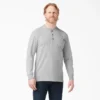 Camiseta Henley de manga larga y tejido grueso Camiseta Henley de manga larga y tejido grueso
