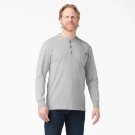 Camiseta Henley de manga larga y tejido grueso