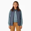 Chaleco de lona de algodón para mujer con forro polar Chaleco de lona de algodón para mujer con forro polar