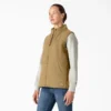 Chaleco de lona de algodón para mujer con forro polar Chaleco de lona de algodón para mujer con forro polar